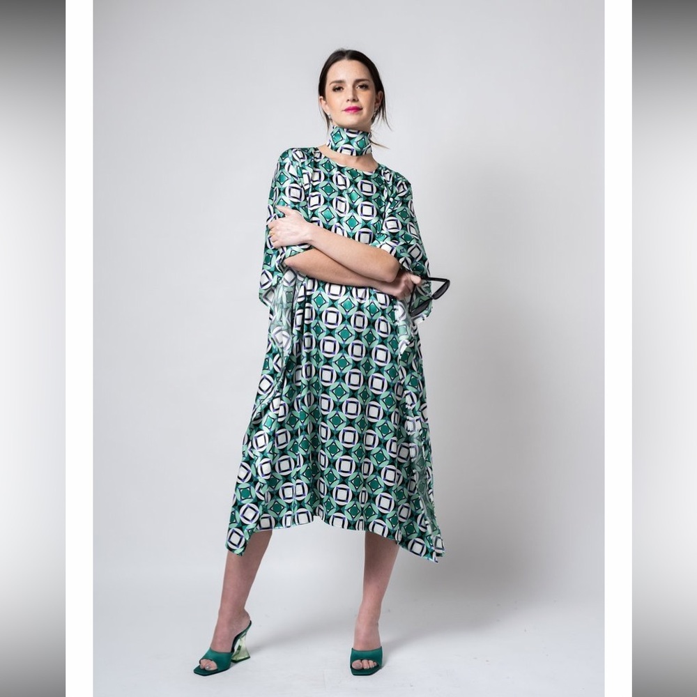 House of Lancry Green Ruby Dress